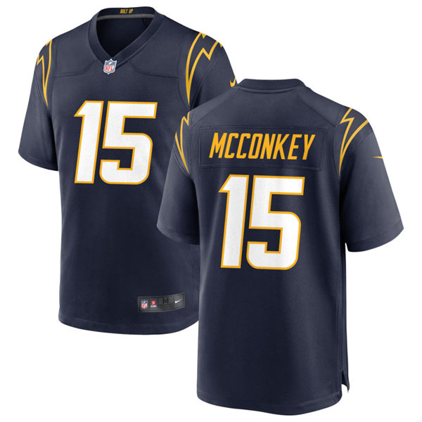 Men's Los Angeles Chargers #15 Ladd McConkey Nike Navy Alternate Vapor Limited Player Jersey