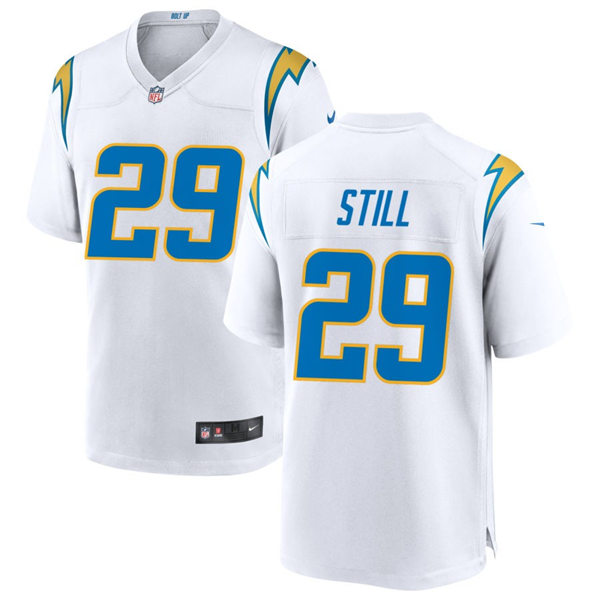 Men's Los Angeles Chargers #29 Tarheeb Still Nike White Vapor Limited Player Jersey