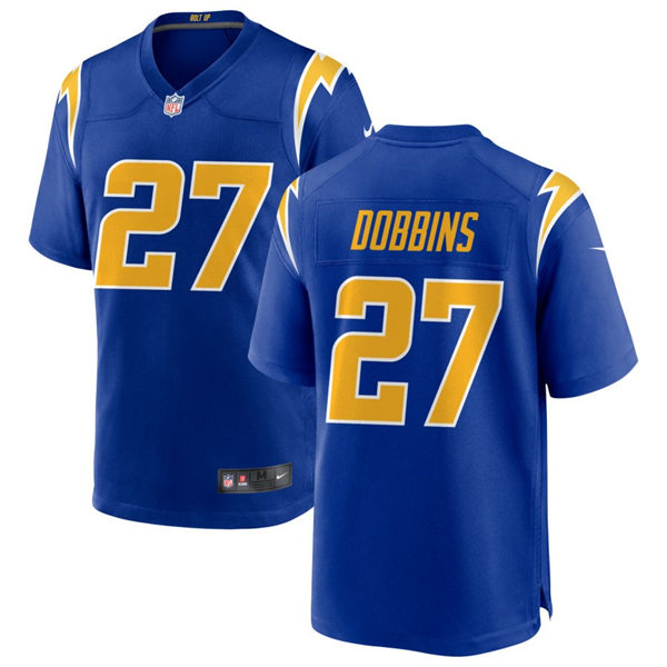 Men's Los Angeles Chargers #27 J.K. Dobbins Nike Royal Gold 2nd Alternate Vapor Limited Jersey