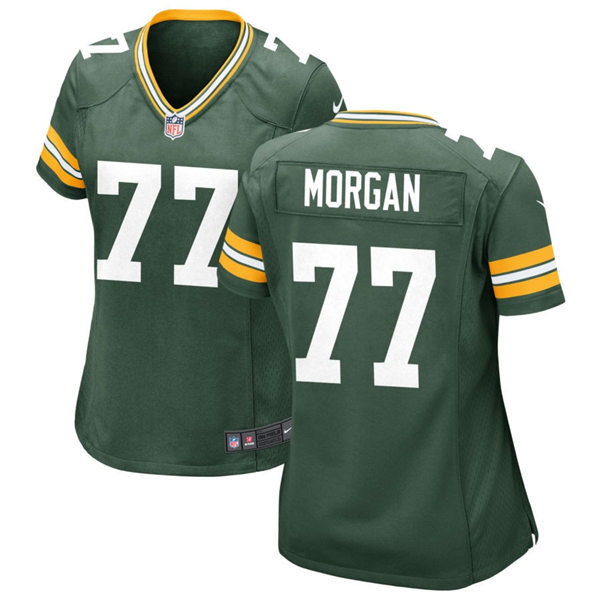 Womens Green Bay Packers #77 Jordan Morgan Nike Green Vapor Limited Player Jersey