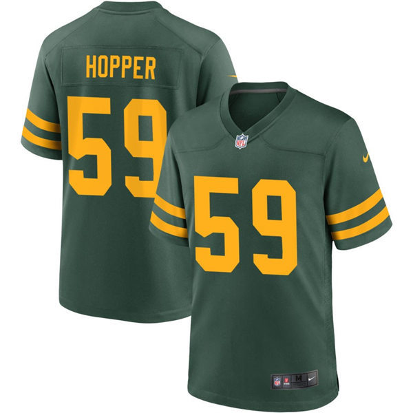 Mens Green Bay Packers #59 Ty'Ron Hopper  Nike Green Alternate Retro 1950s Throwback Jersey