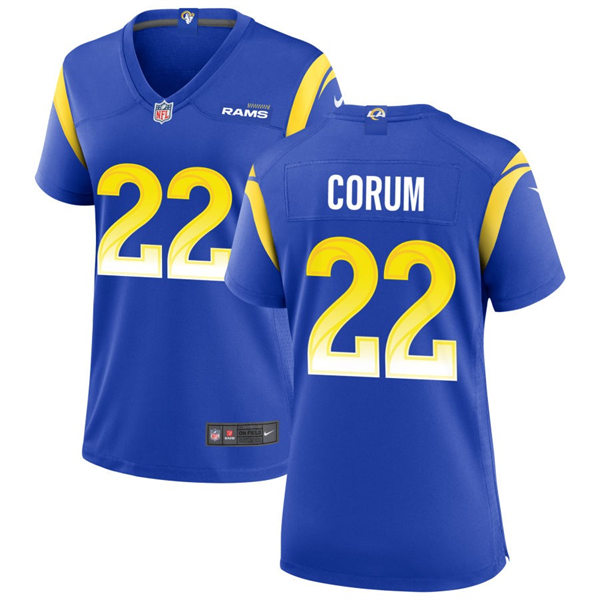 Womens Los Angeles Rams #22 Blake Corum Nike Royal Limited Jersey