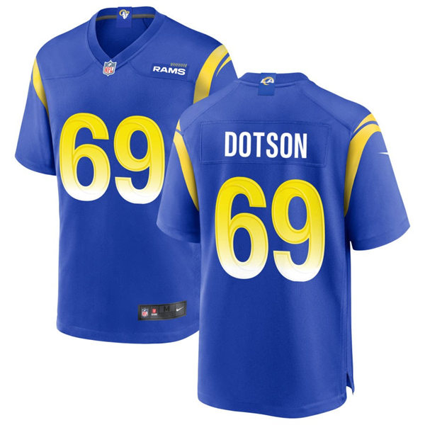 Mens Los Angeles Rams #69  Kevin Dotson Nike Royal Vapor Untouchable Limited Jersey