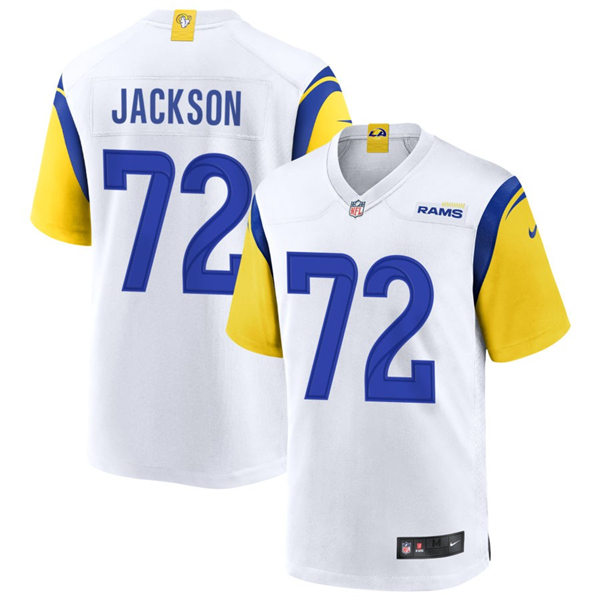 Mens Los Angeles Rams #72 Jonah Jackson Nike White Alternate Vapor Limited Jersey