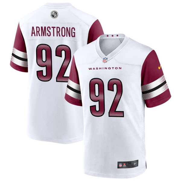 Mens Washington Commanders #92 Dorance Armstrong Nike White Away Vapor Limited Jersey