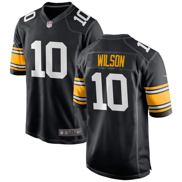 Men's Pittsburgh Steelers #10 Roman Wilson Nike Black Big Number Alternate Vapor Limited Jersey