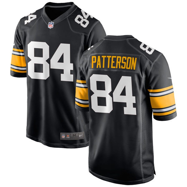 Men's Pittsburgh Steelers #84 Cordarrelle Patterson Nike Black Big Number Alternate Vapor Limited Jersey