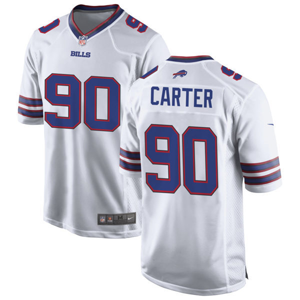 Mens Buffalo Bills #90 DeWayne Carter Nike White  Vapor F.U.S.E. Limited Jersey