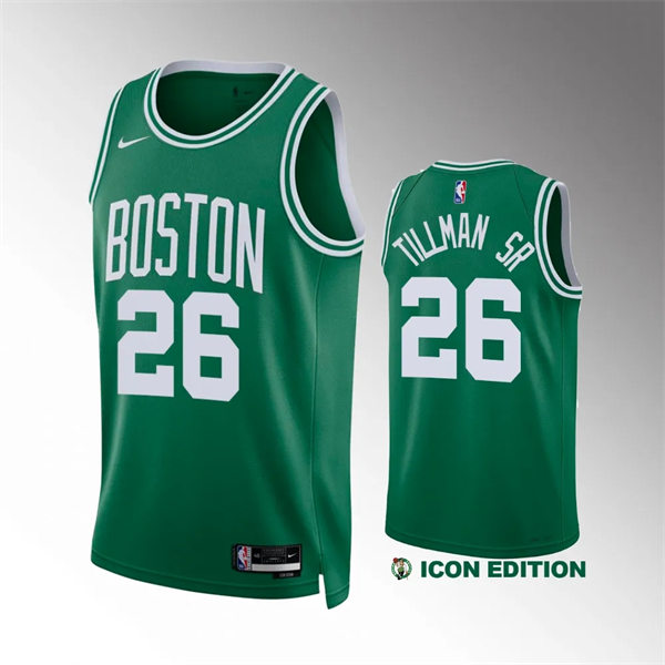 Mens Boston Celtics #26 Xavier Tillman Sr Kelly Green Icon Edition Jersey