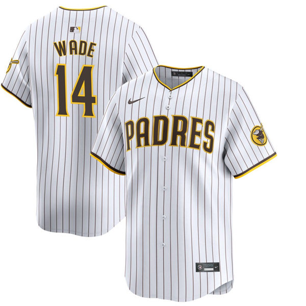 Mens San Diego Padres #14 Tyler Wade Nike Home White Limited Jersey