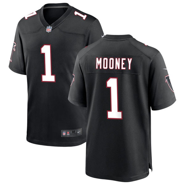 Men's Atlanta Falcons #1 Darnell Mooney Nike Black Throwback Limited Jersey (1)