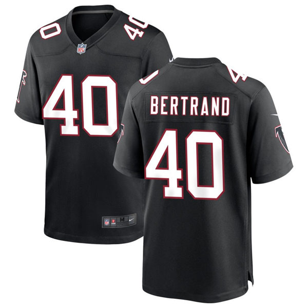 Men's Atlanta Falcons #40 JD Bertrand Nike Black Throwback Limited Jersey (2)
