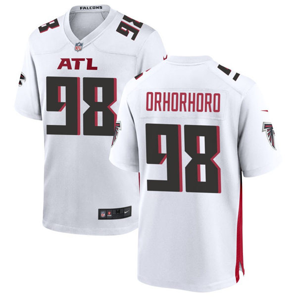 Men's Atlanta Falcons #98 Ruke Orhorhoro Nike White Vapor Limited Jersey(3)