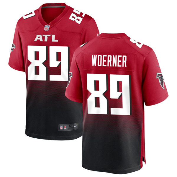 Men's Atlanta Falcons #89 Charlie Woerner Nike Red 2nd Alternate Vapor Limited Jersey