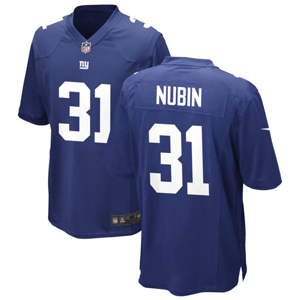 Men's New York Giants #31 Tyler Nubin Nike Royal Team Color Vapor Untouchable Limited Jersey