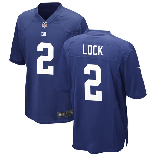 Men's New York Giants #2 Drew Lock Nike Royal Team Color Vapor Untouchable Limited Jersey