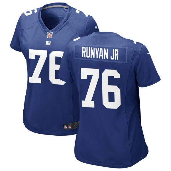 Women's New York Giants #76 Jon Runyan Jr. Nike Royal Limited Jersey