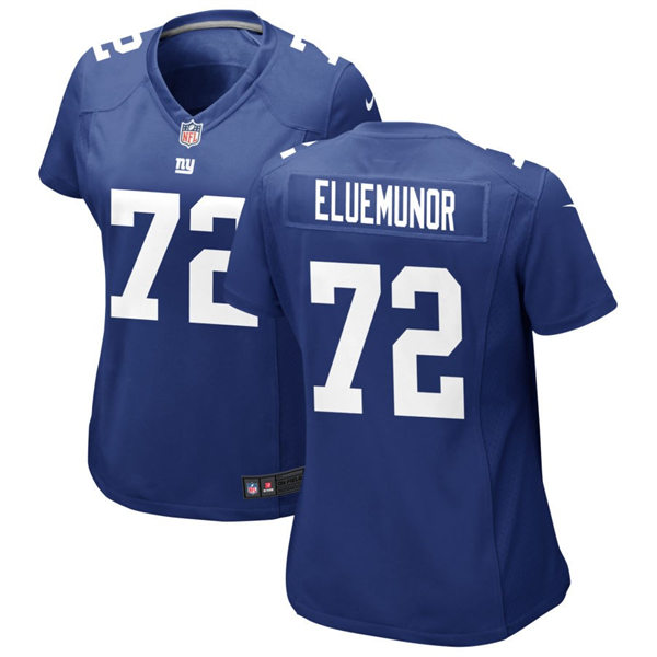 Women's New York Giants #72 Jermaine Eluemunor Nike Royal Limited Jersey