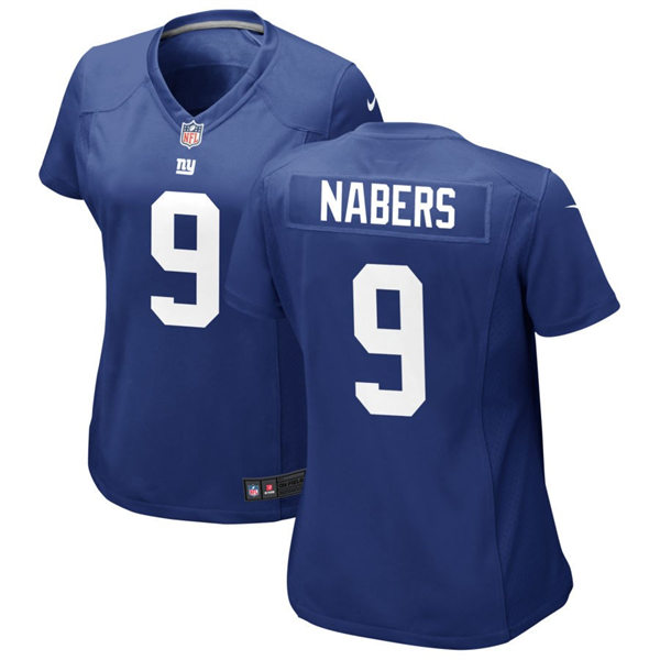 Women's New York Giants #9 Malik Nabers Nike Royal Limited Jersey