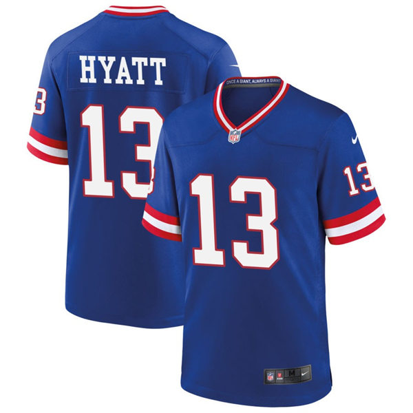 Youth New York Giants #13 Jalin Hyatt Nike Royal Classic Limited Jersey