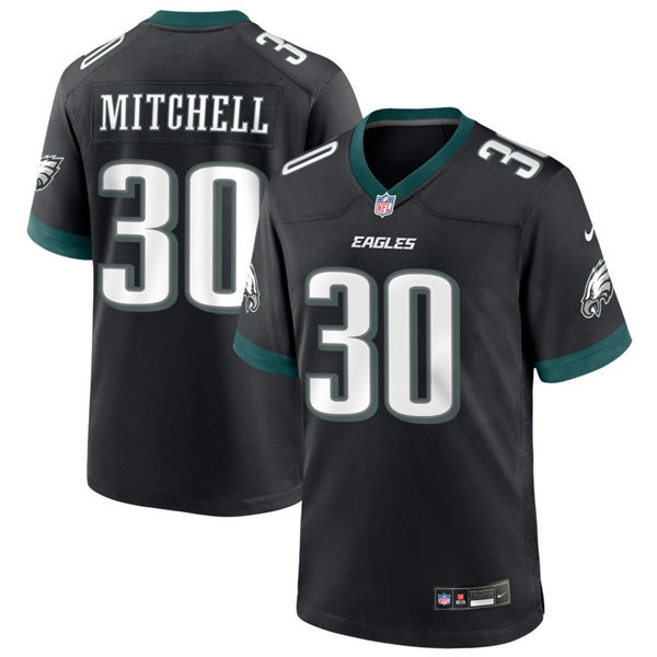 Mens Philadelphia Eagles #30 Quinyon Mitchell Nike Black Vapor Limited Player Jersey