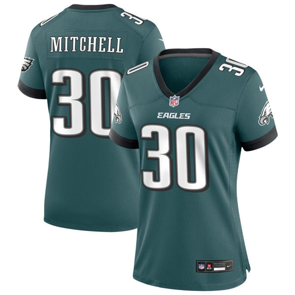 Womens Philadelphia Eagles #30 Quinyon Mitchell Nike Midnight Green Vapor Limited Player Jersey