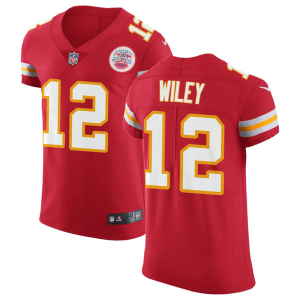 Mens Kansas City Chiefs #12 Jared Wiley Nike Red Vapor Untouchable Limited Jersey