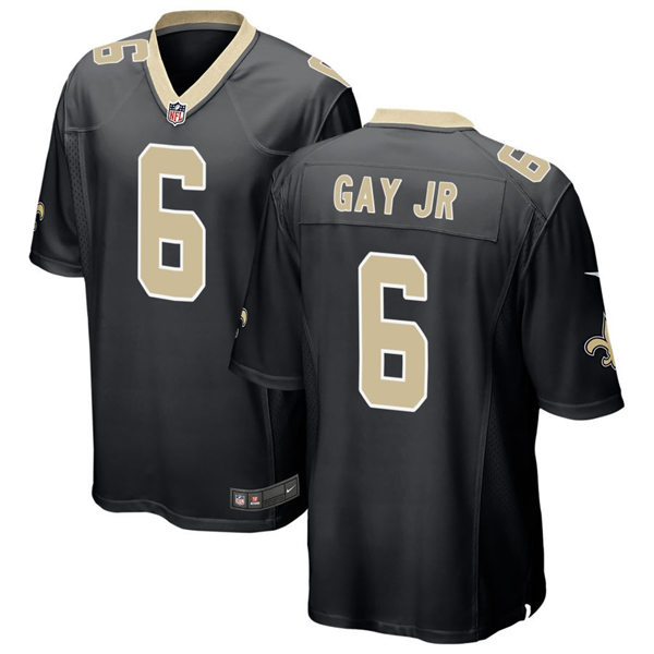 Mens New Orleans Saints #6 Willie Gay Jr. Nike Black Vapor Untouchable Limited Jersey