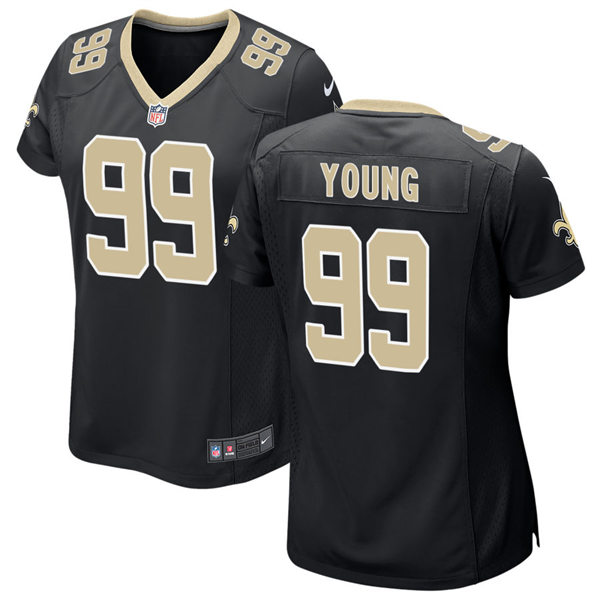 Womens New Orleans Saints #99 Chase Young Nike Black Vapor Untouchable Limited Jersey