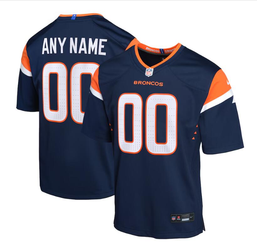 Womens Denver Broncos Custom Nike 2024 Navy Alternate Limited Jersey