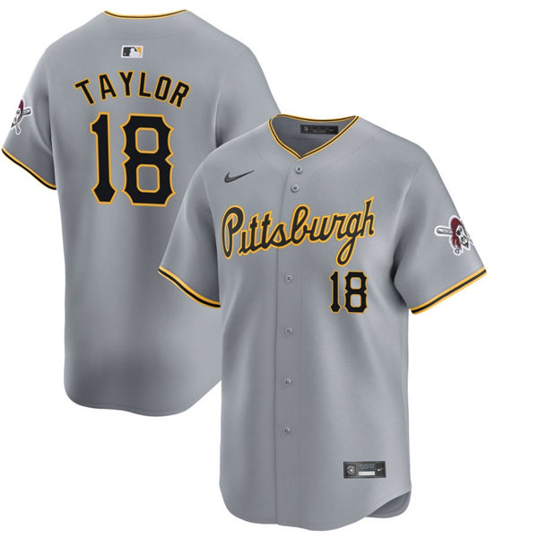 Mens Pittsburgh Pirates #18 Michael A. Taylor Nike Gray Road Limited Player Jersey