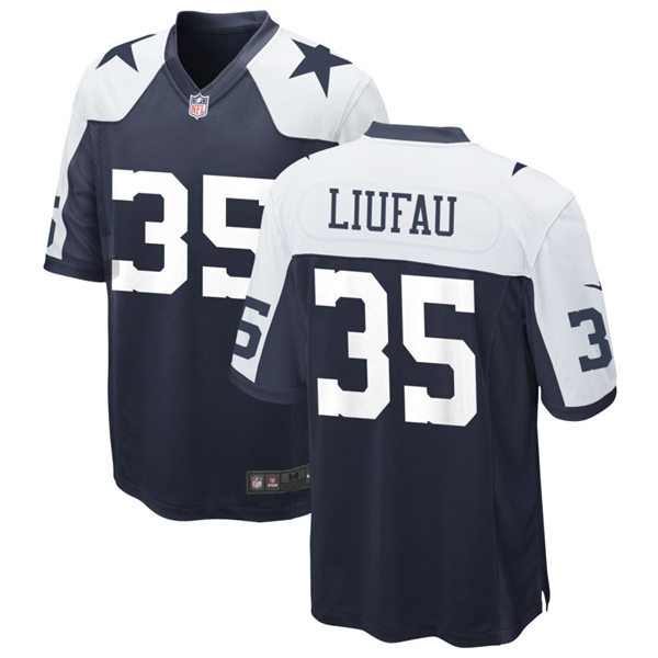 Youth Dallas Cowboys #35 Marist Liufau Navy Alternate Limited Jersey