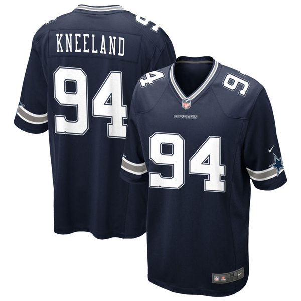 Youth Dallas Cowboys #94 Marshawn Kneeland Navy Team Color Limited Jersey