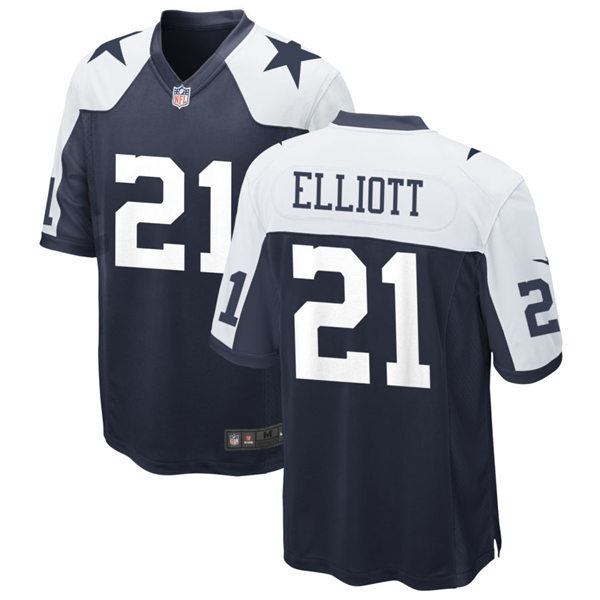 Youth Dallas Cowboys #21 Ezekiel Elliott Navy Alternate Limited Jersey