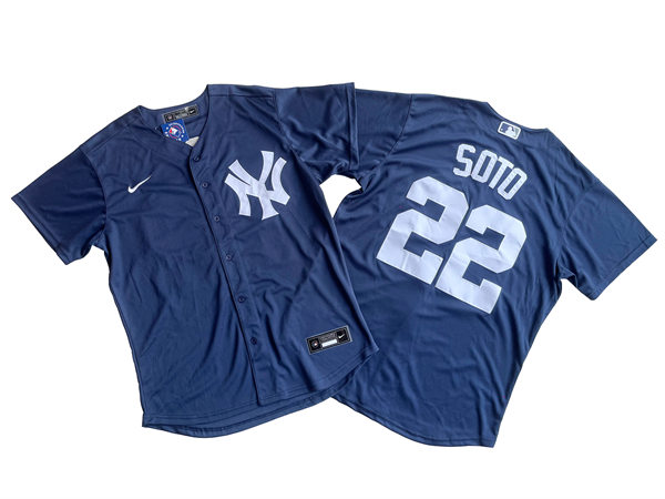 Mens New York Yankees #22 Juan Soto Nike Navy With Name Alternate Limited Jersey