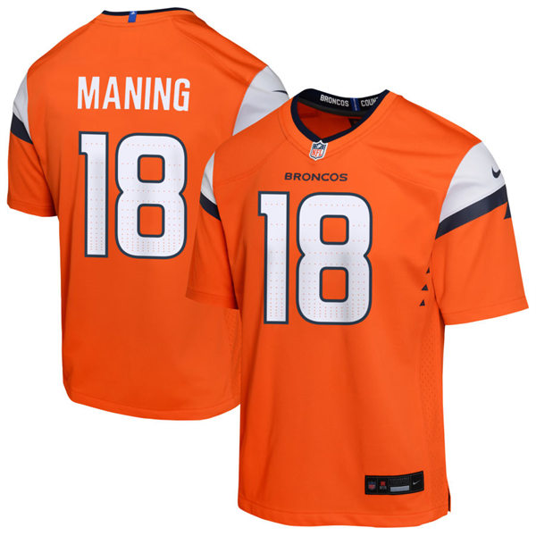 Youth Denver Broncos Retired Player #18 Peyton Manning Nike Orange Limited Jersey