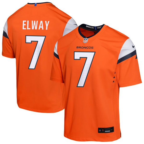 Youth Denver Broncos Retired Player #7 John Elway Nike Orange Limited Jersey