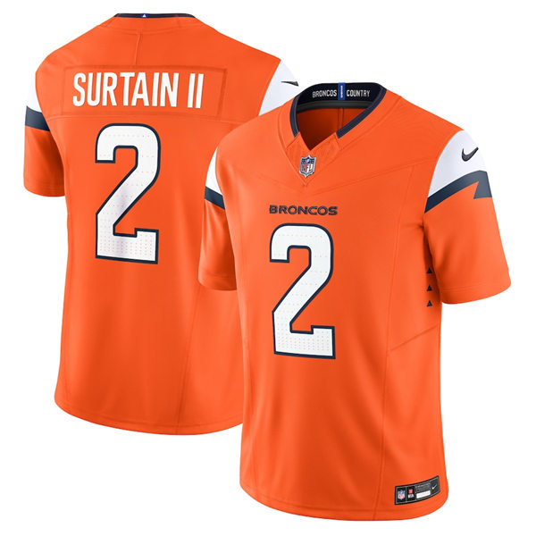 Youth Denver Broncos #2 Patrick Surtain II Nike Orange Limited Jersey