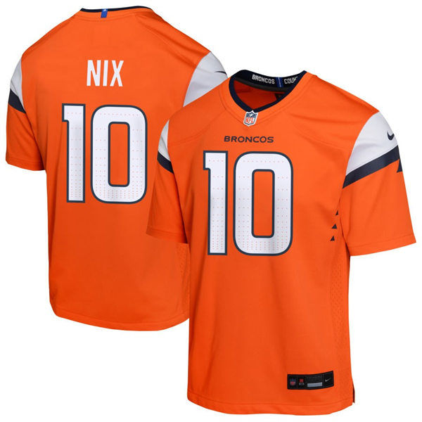 Youth Denver Broncos #10 Bo Nix Nike Orange Limited Jersey