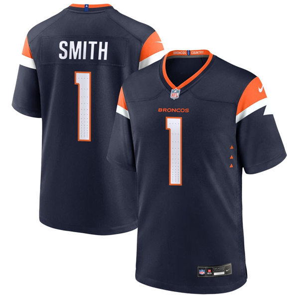Youth Denver Broncos #1 Tremon Smith Nike Navy Alternate Limited Jersey