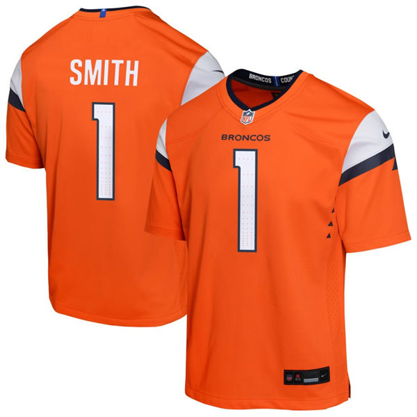 Youth Denver Broncos #1 Tremon Smith Nike Orange Limited Jersey