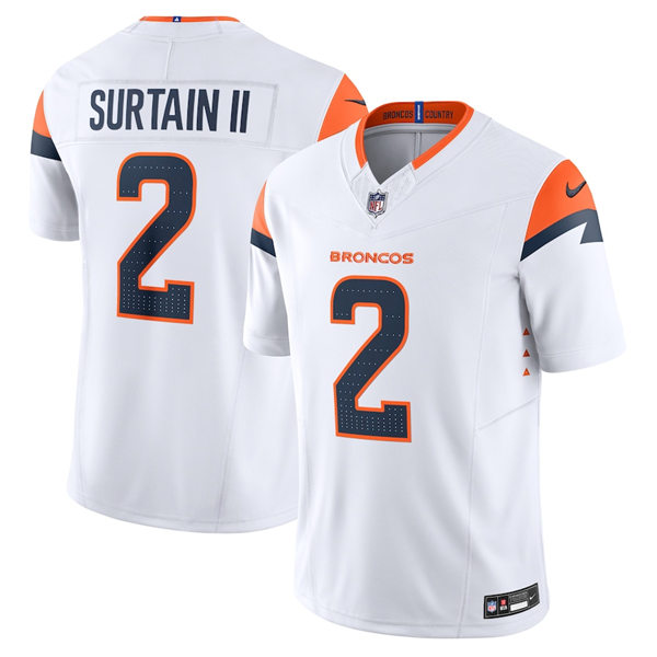 Youth Denver Broncos #2 Patrick Surtain II Nike White Limited Jersey