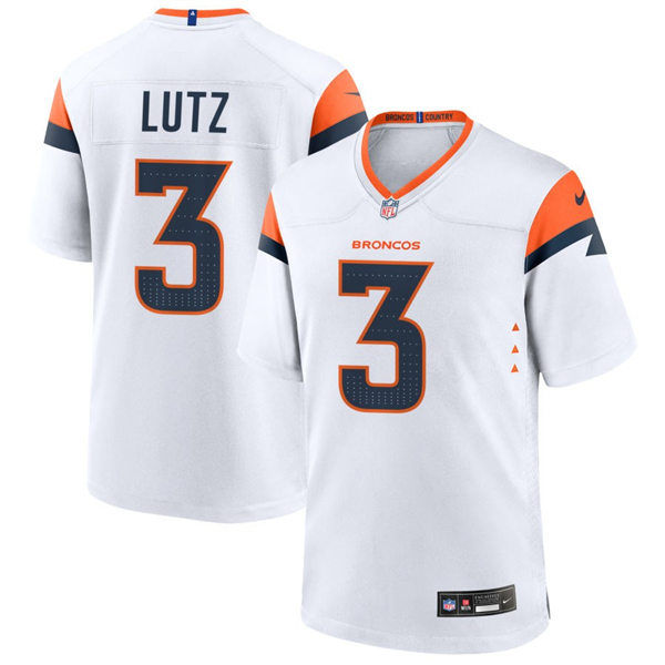 Mens Denver Broncos #3 Wil Lutz Nike White Vapor F.U.S.E. Limited Jersey