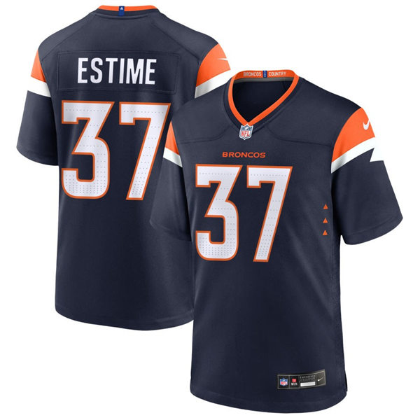 Mens Denver Broncos #37 Audric Estime Nike Navy Alternate Vapor F.U.S.E. Limited Jersey