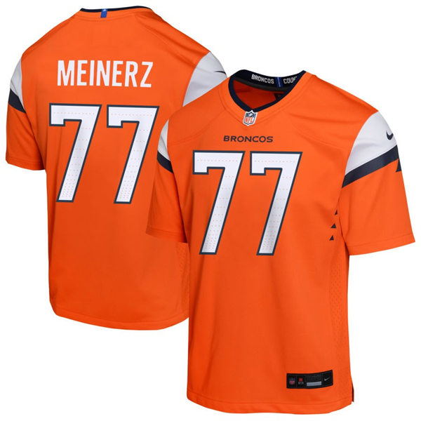 Mens Denver Broncos #77 Quinn Meinerz Nike Orange Vapor F.U.S.E. Limited Jersey