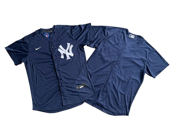 Mens New York Yankees Blank Nike Navy Alternate Limited Jersey