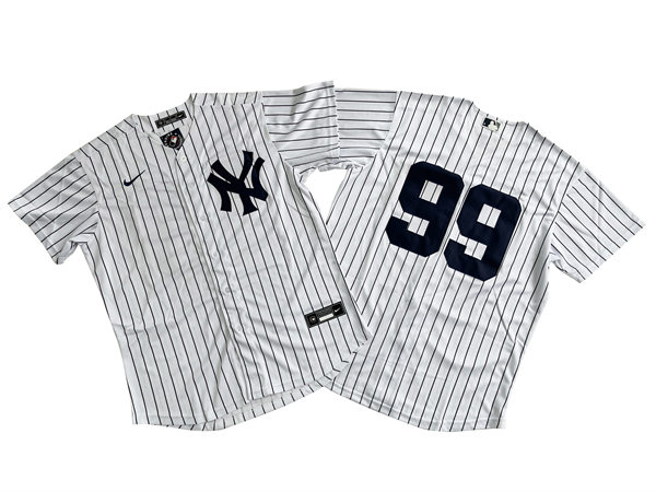 Mens New York Yankees #99 Aaron Judge Nike White Home Limited Player Jersey