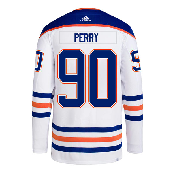 Men's Edmonton Oilers #90 Corey Perry adidas Away White Jersey