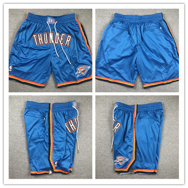 Mens Oklahoma City Thunder 2023-24 Blue Icon Edition Shorts 
