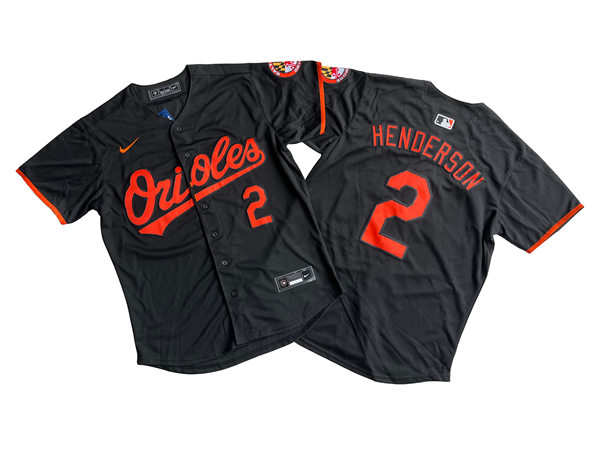Mens Baltimore Orioles #2 Gunnar Henderson Nike Black Alternate Limited Jersey